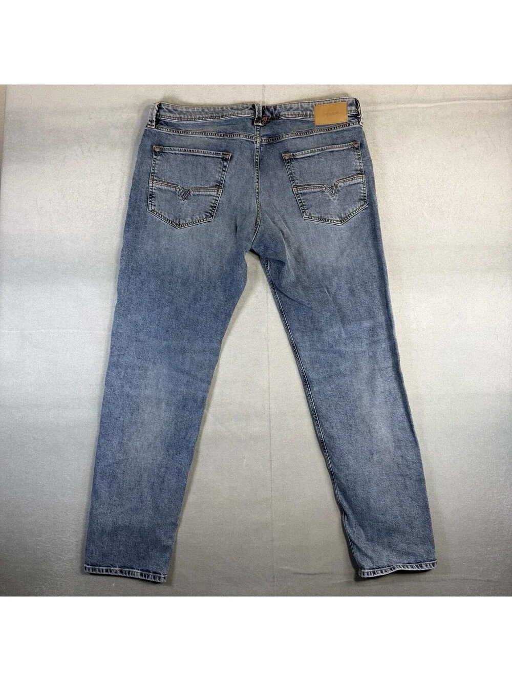 Diesel Larkee Beex Jeans Mens 38x32 Blue Regular Tapered Med Wash Stretch Denim